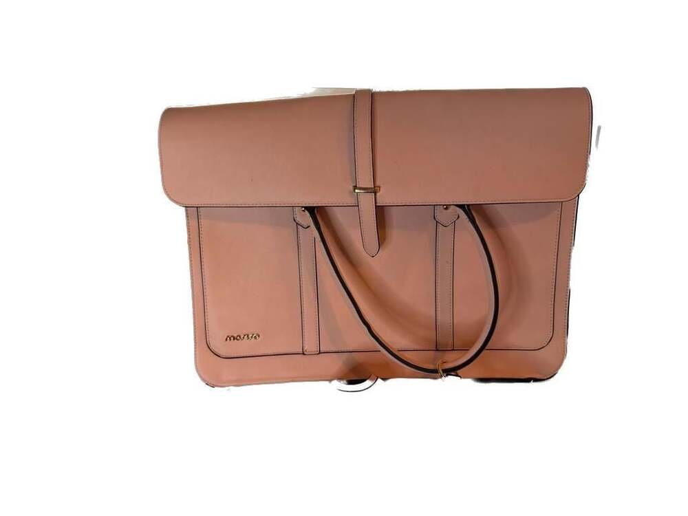 Mosiso 15.6 inch Pink PU Leather Convertible Laptop Briefcase Backpack Bowknot